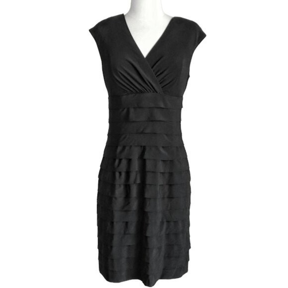 Ralph Lauren Black Tiered Ruffle Black‎ Sheath Dress- Size 4